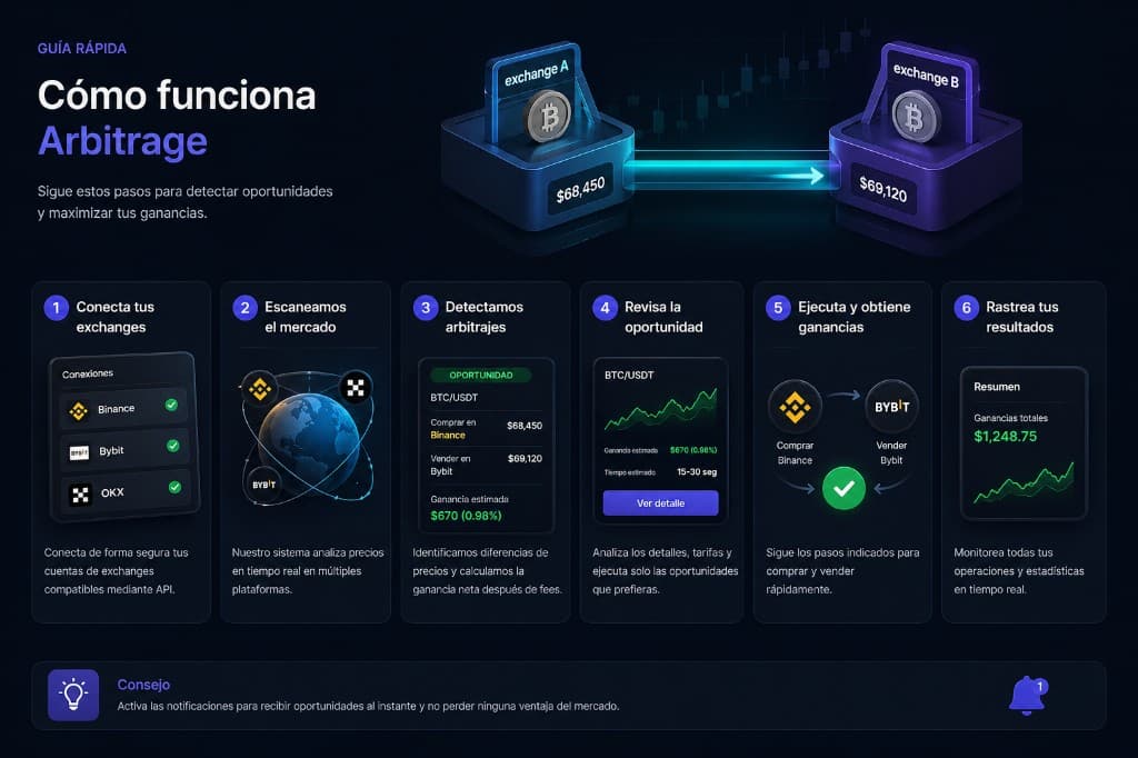 Crypto arbitrage trading dashboard